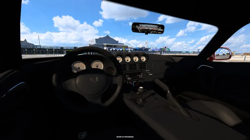 Work-in-progress Dodge Viper cockpit with analogue gauges in ATS Road Trip