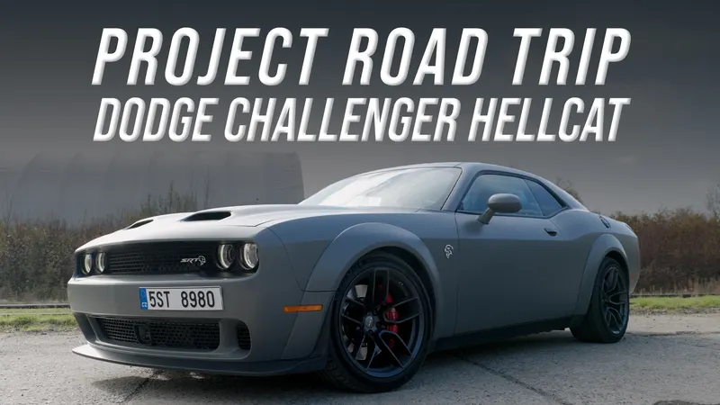 Grey Dodge Challenger Hellcat Widebody in the SCS On The Road Project Road Trip episode